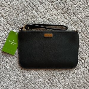 Kate Spade Lolly Newbury Lane Black Leather Wristlet